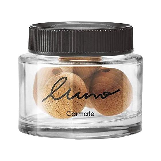 CARMATE Luno Car Room Deodorant Air Freshener Solid Fragrance Wood Natural Wood Jasmine & Pear G1772