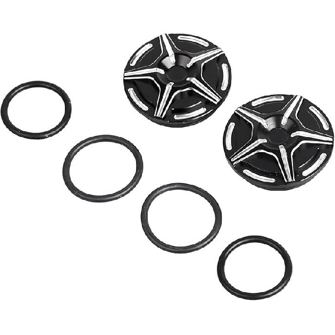 Flat Style Black Swingarm Pivot Bolts Covers Aluminum for Harley Touring Electra Street Glide Road King Road Glide Special FLHXS FLHX 1996-2023