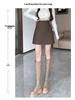 High Waist PU Leather A-Line Midi Skirt - Autumn/Winter Collection, Anti-Exposure, Slimming, Frosted Matte Finish with Zipper