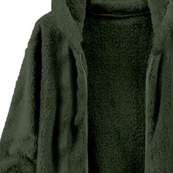 Men Fleece Hooded Jacket Winter Warm Zip Up Sweatshirt Soft Breathable Coat Casual Outerwear