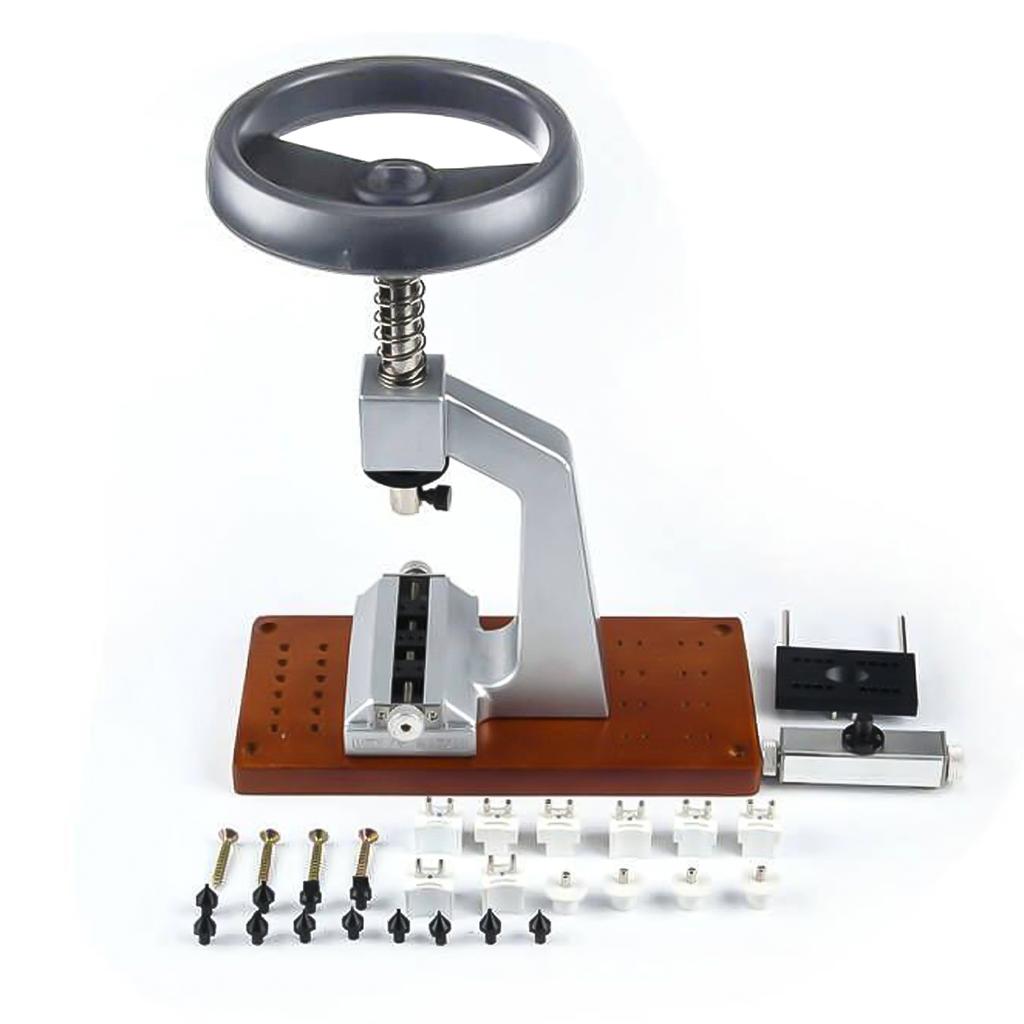 5700 Bench Watch Case Opener Wristwatch Tool Back Opener with 6 Dies for Watchmaker Watch Repair Tool