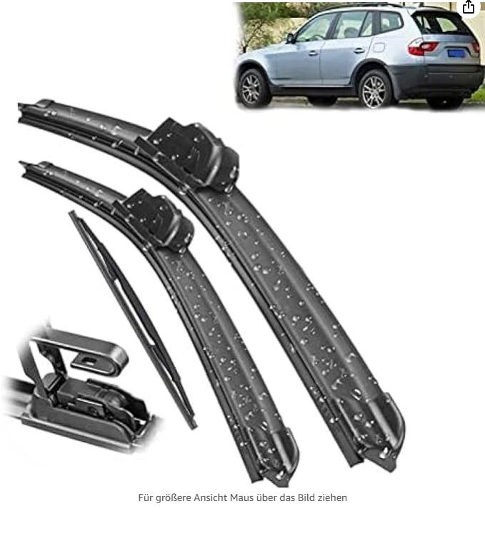 

For BMW X3 E83 2004-2010 Wipers, Wipers 22 20 14 Wiper Blades X3 E83 2004-2010 22 inch + 20 inch + 14 inch