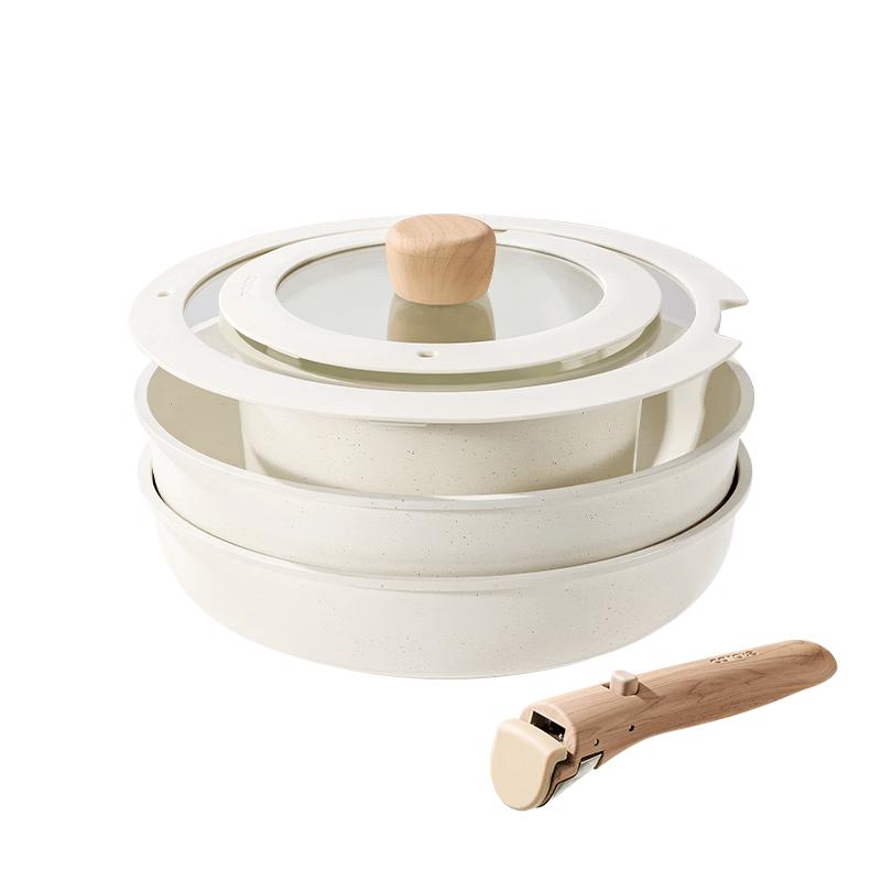 Carrot Detachable Handle Non-Stick Cookware Set