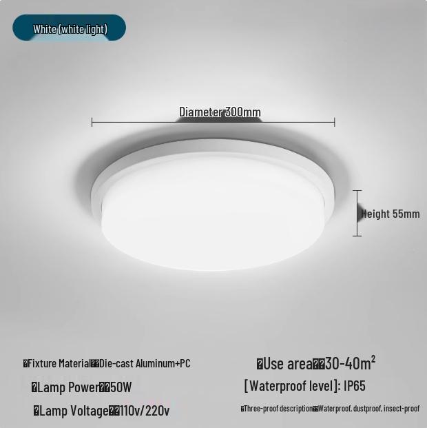 LED Waterproof Outdoor Light for Entrance, Balcony, Corridor, Terrace, and Gazebo
