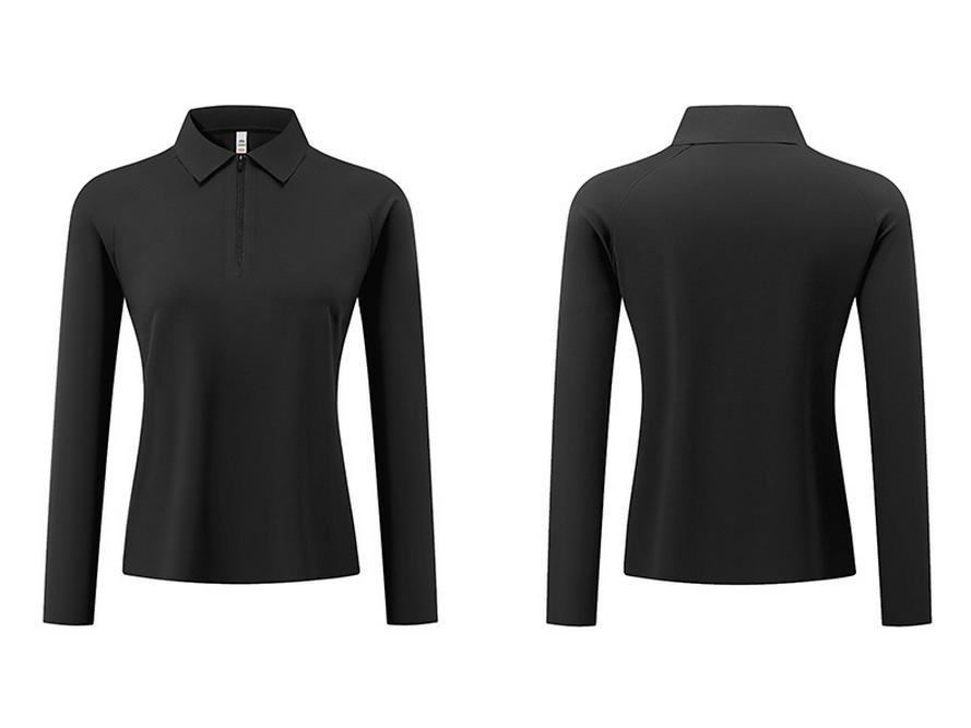 2025 Autumn/Winter Women's Long Sleeve Polo Shirt - Soft, Skin-Friendly, Moisture-Wicking, Heat-Retaining, and Warm-Locking Design