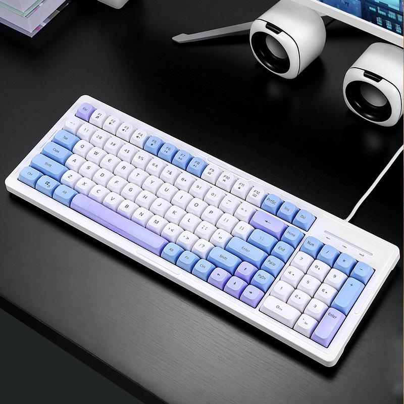 Wired Gaming Mechanical Feel Keyboard and Mouse Set for Desktop, Laptop, Esports, Office