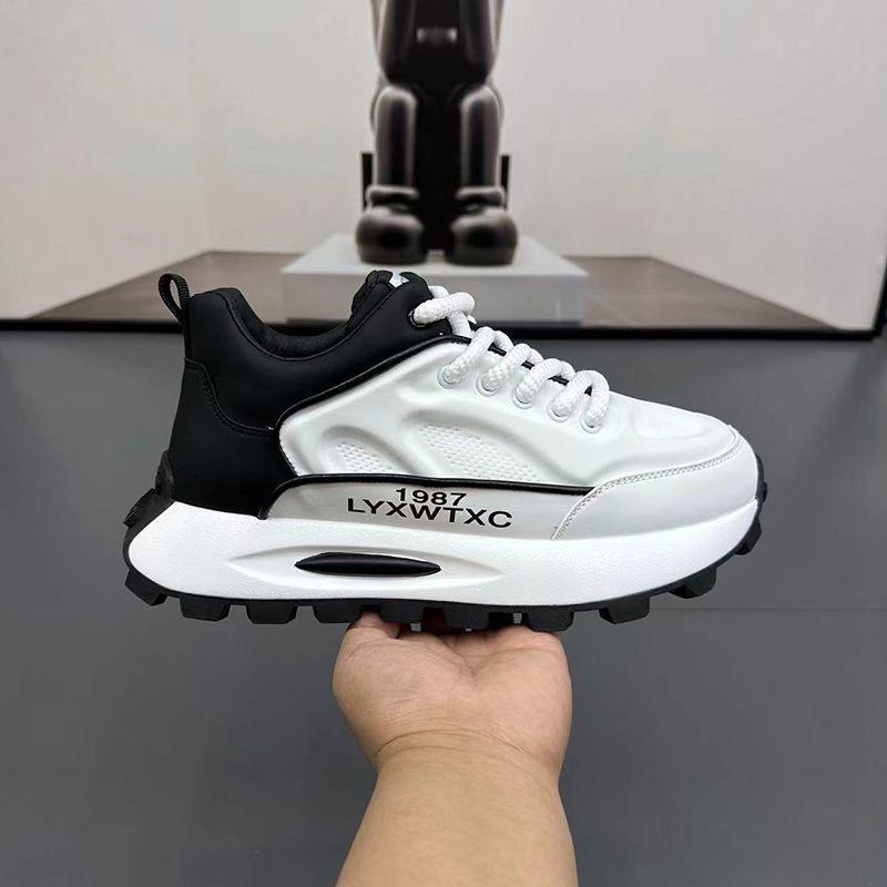 Wiosna Jesień Nowe Luksusowe Męskie Trampki Gruba podeszwa Zwiększona Odporność na ścieranie Outdoorowe Codzienne Buty do biegania Zapatillas Deportivas
