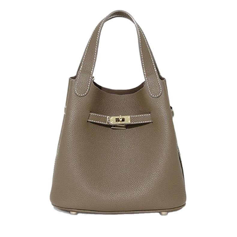 Bolsa de Hombro y Cruzada Sencilla para Mujer 2025 Verano Diseño Coreano de Nicho Bolso Cubo de Gama Alta