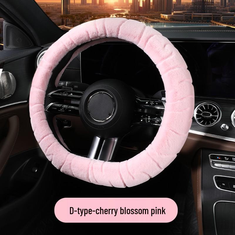 Winter Plush Universal Heated Steering Wheel Cover - Fashionable, Warm, Protective Car Interior Accessory
