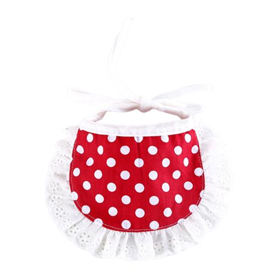 Pet Saliva Bib Cartoon Ornament Wear Resistant Cotton Adorable Small Dogs Cats Saliva Neckerchief Decor for Outdoor