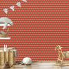 Wallpaper Argyle Diamonds Red and Coral for Living Room and Bedroom 50x1000