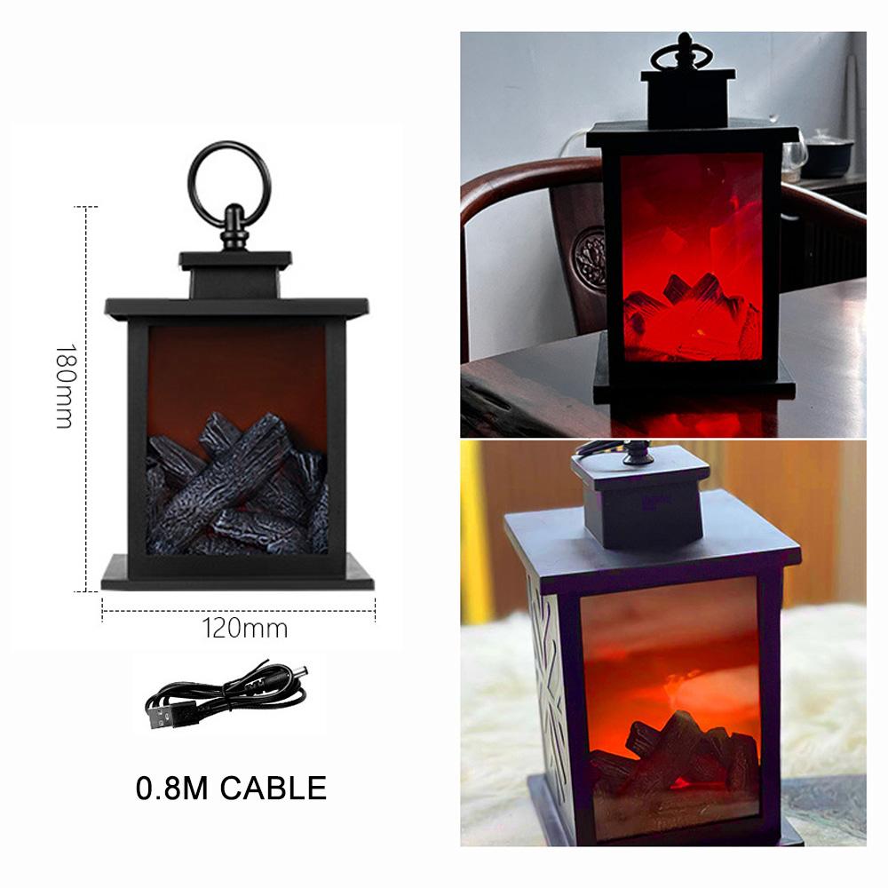 

LED Creative Home Fireplace Lamp, Flame Lamp Modeling Lamp Nordic Style Decorative Lights Christmas Crafts Decoration