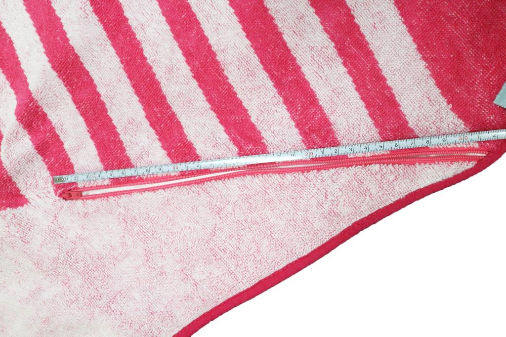 Marushin Beach Towel, Deformation, Pink, Approx. 120 x 190 cm, with Storage Pocket, 0365074200
