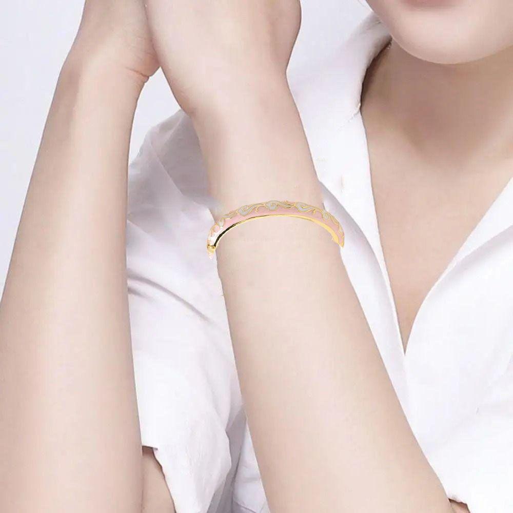 Enamel Vintage Cloisonne Bangle Traditional Women's Hand Bracelet Hollow Out Flower Bangle  Woman