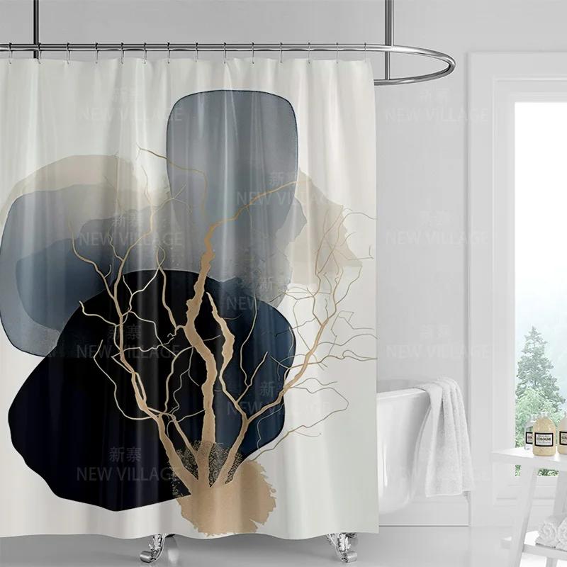 Nowoczesna Sztuka Graffiti Zasłona Prysznicowa garnitur Wodoodporna Zasłona 12 Haczyk Styl Skandynawski Łazienka Wanna Podwójnego Użytku Zasłona Prysznicowa