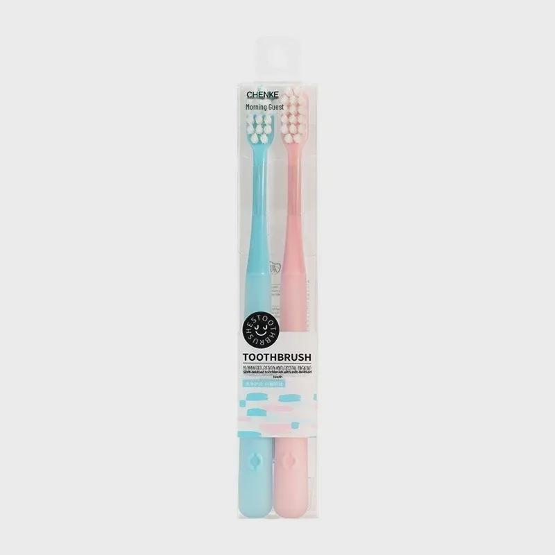 Chenke Ultra-Fine Soft Bristle Adult Cotton Toothbrush - Small Head for Couples