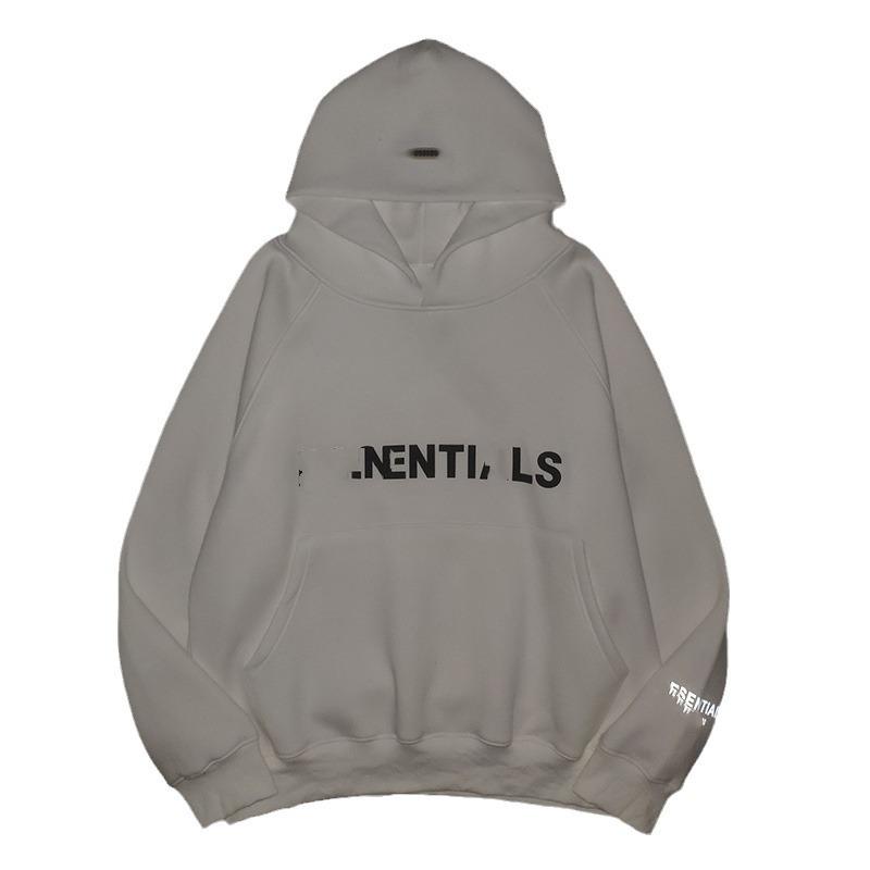 Reflective Raglan Double-Layer Fleece Hoodie for Men - Trendy Autumn/Winter Sweatshirt