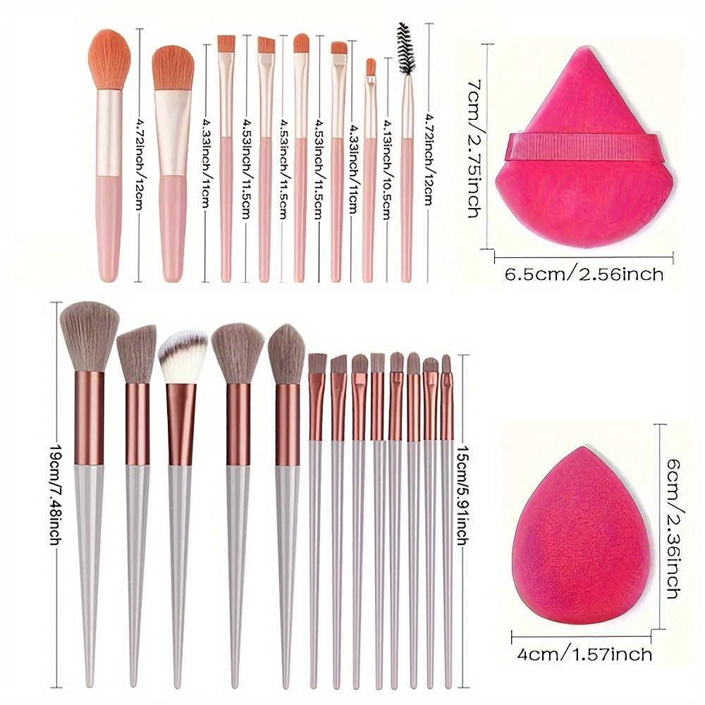 Makeup Brush Set Soft Fluffy Professional Cosmetics Foundation Powder Eyeshadow Kabuki Mixed Makeup Brush Beauty Tools Makeup Sponge Storage Bag