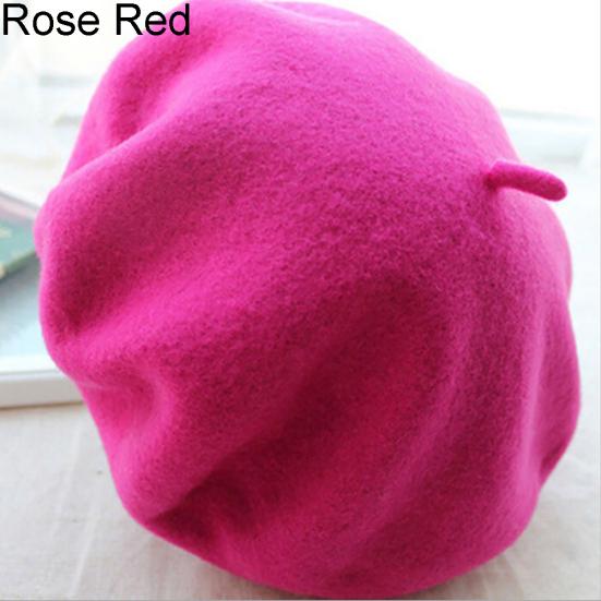 Classic Solid Color Winter French Style Beret Artist Hat Casual Women Cap Gift