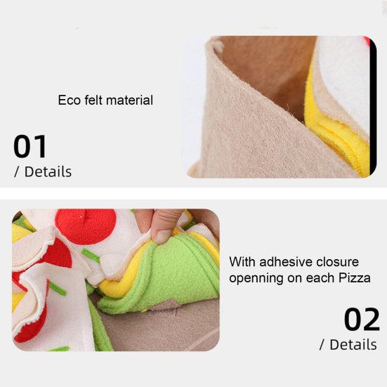 Pet Sniff Toy Pizza Shape Dog Puzzle Toy Relieve Stress Tear-resistant Puppy