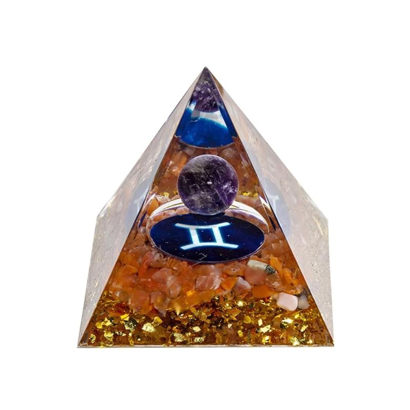 Zodiacs Orgone Pyramid Zodiacs Healings Crystals Stone Chakras Reiki Orgonite Crystals Pyramid Lucky Energys Home Decors