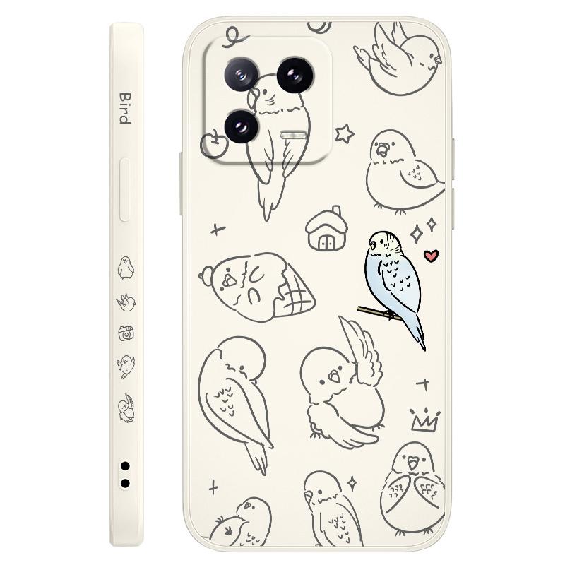

Playful Parrot Phone Case For Xiaomi Mi 15 14 14T 13 13T 12 12X 12T 12S 11 11T 10 10T 9 9T Pro Lite Liquid Silicone Cover 15