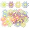 5pcs/lot 44mm Plated Colored Flower Beads Loose Spaced Acrylic Beads For DIY Charms Necklace Headwear Keychains Accessories