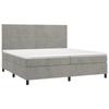 VidaXL Divan Bed and Mattress Light Grey 200x200cm Velvet - Model 3142983