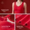 Maoren Women's Auspicious Red Thermal Vest with Bra Pad