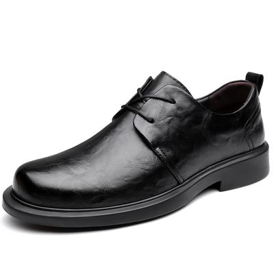 Fashion Men's Business Formal Platform Lace-up Commuter Shoes British Suit Groom's Wedding Shoes Spring Autumn Leather Loafers Man