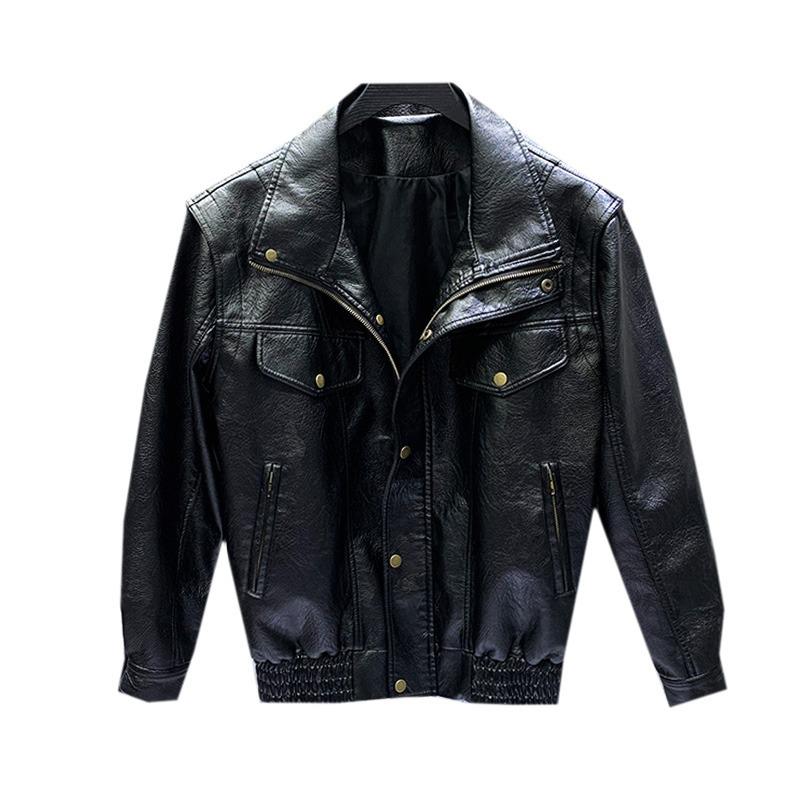 Herren Modische Herbst/Winter Koreanischer Stil Leder Motorradjacke - Gutaussehend, Cool und Jugendlich Oberbekleidung