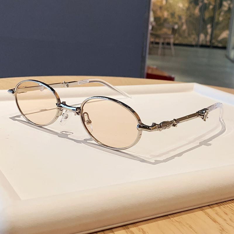 Fashion Oval Frame Sun Protection Glasses With Uv400 For Casual Women