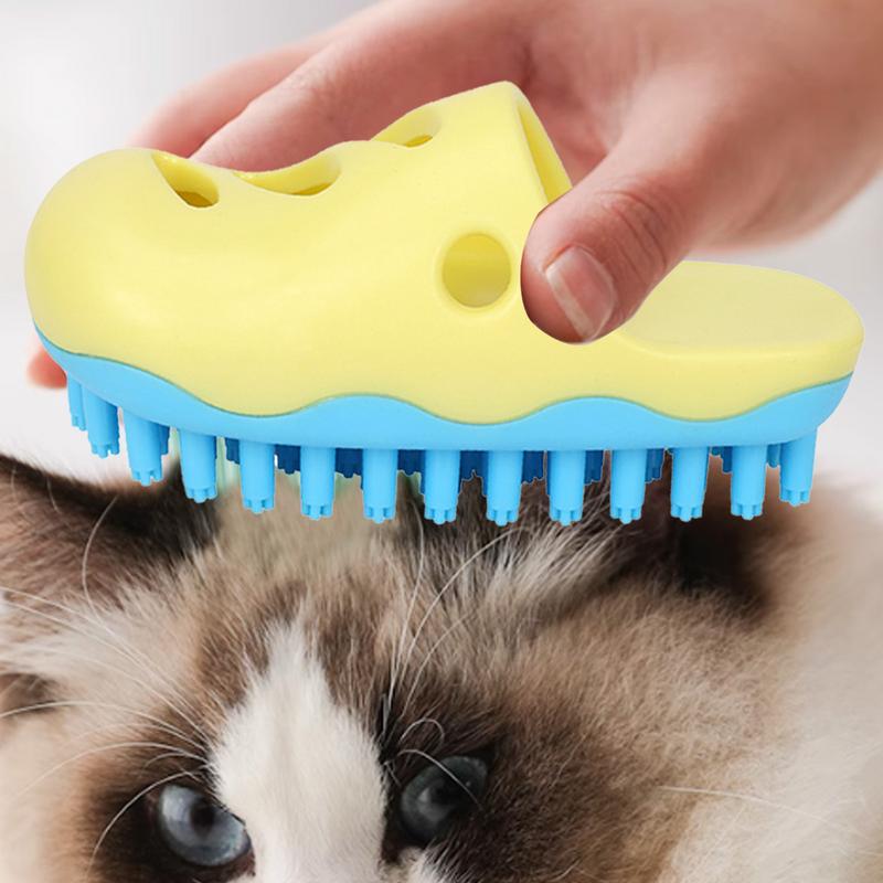 Dog Shampoo Brush Unique Slipper Shaped Dog Wash Brush Dog Bath Supplies Soft Bristles Pet Bathing Massage Brush For Shower