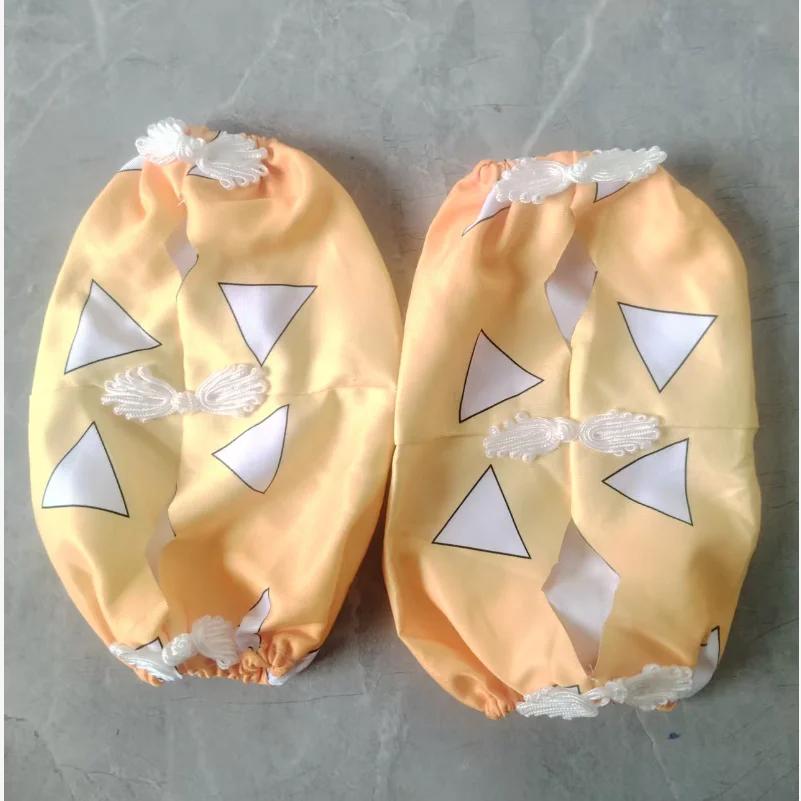 Volwassen Anime Yaiba Agatsuma Zenitsu Kostuum Cosplay Kimono Uniform Halloween Feestkostuums XXL beige