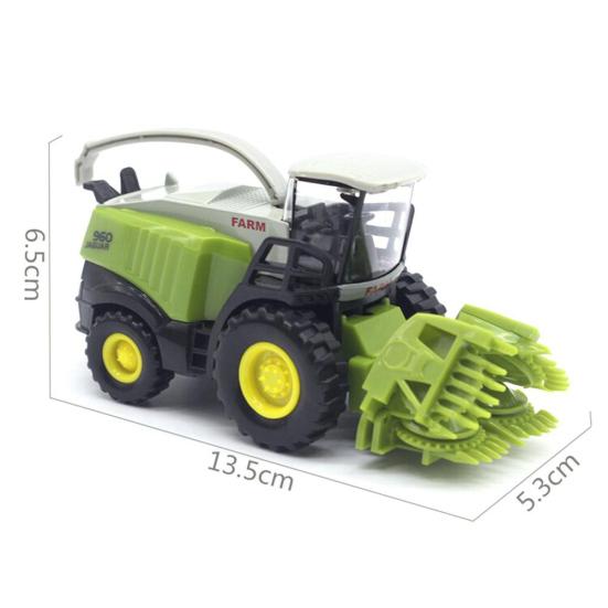 Mini 1/43 Agricultural Harvester Model Children Kids Alloy Car Toy Birthday Gift