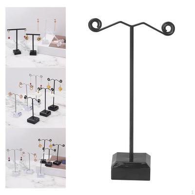 Countertop Metal Rack Acrylic Base Earring Organizer T Shape Accessory Simple and Stylish Smooth