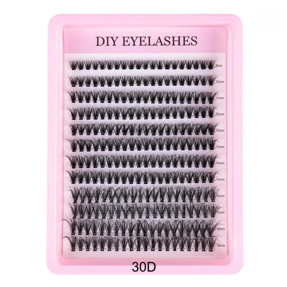 

Enlarge Eyes Natural Cluster Feather Lash Kit Segmented Individual Lashes DIY Makeup 30D