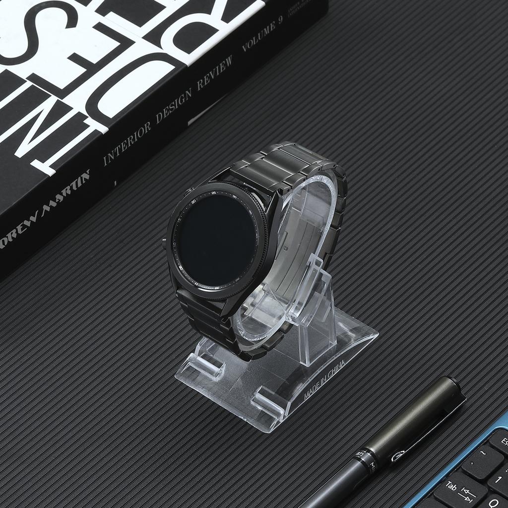 Watch Band for Huawei Watch 4 Pro/GT 3 46mm/GT 2 46mm/GT 3 Porsche Design,3 Beads Titanium Steel Bracelet Straps 22mm