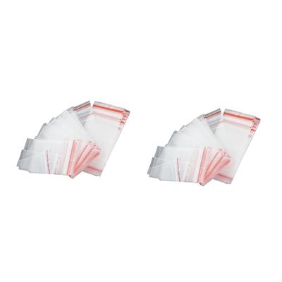 1pack - 100pcs. Zip Lock Plastic Bags Clear Grip Self Press Polythene Seal Resealable Lock Bag 5x7cm