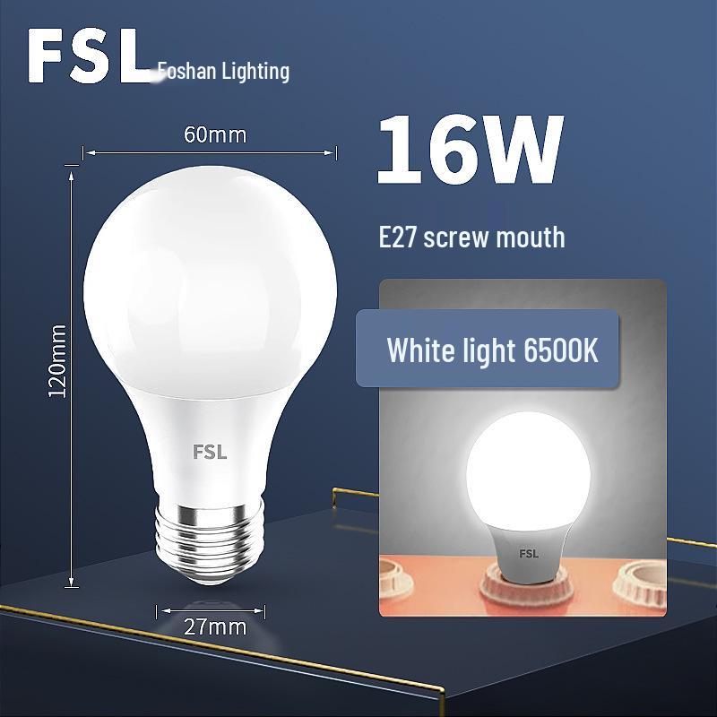 Foshan LED Energy-Saving Bulb, E27 Base, Round Column, 3W-13W