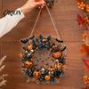 Acrylic Pumpkin Wall Hanging Halloween Pendant Decoration with Chain Waterproof Welcome Porch Sign for Front Door Window Indoor Outdoor Ornaments