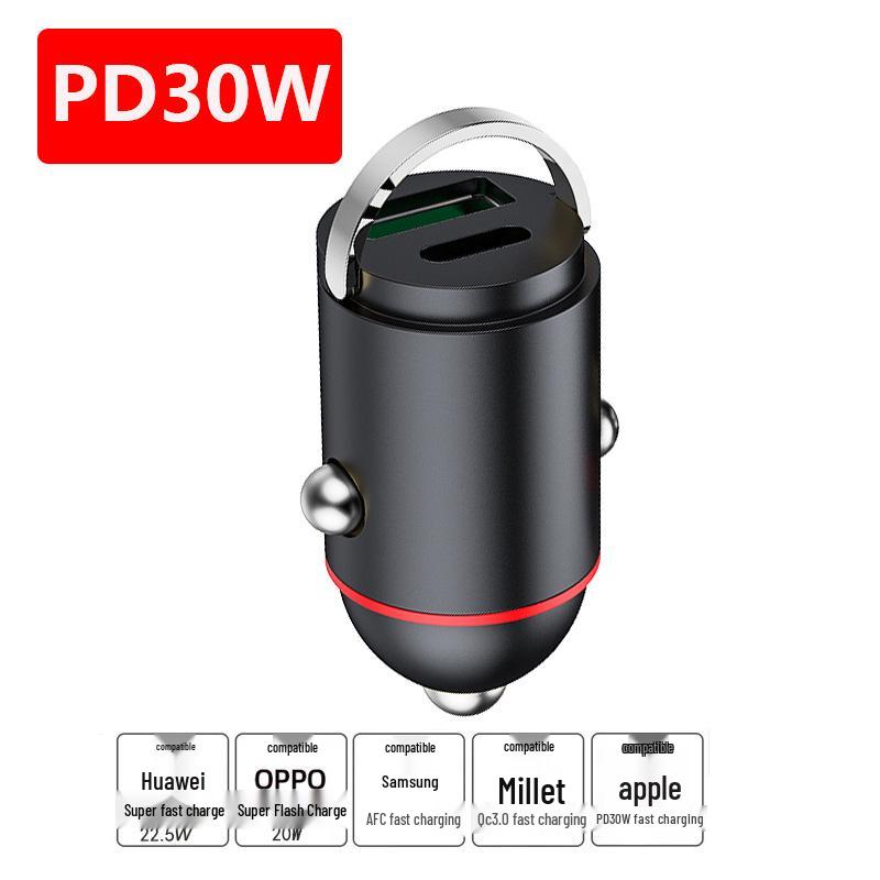 Unsichtbarer 100W Dual PD Schnell-Autoladeadapter