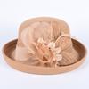 Elegant Women'S Hats Fashion  Winter Bowler Fedora Ladies Wool Round Hat Autumn Vintage Party Fedoras Church Felt Top Hat