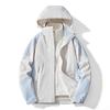 Men Women 2-in-1 Detachable Waterproof Windproof Hiking Jacket With Fleece Liner Outdoor Climbing Skiing