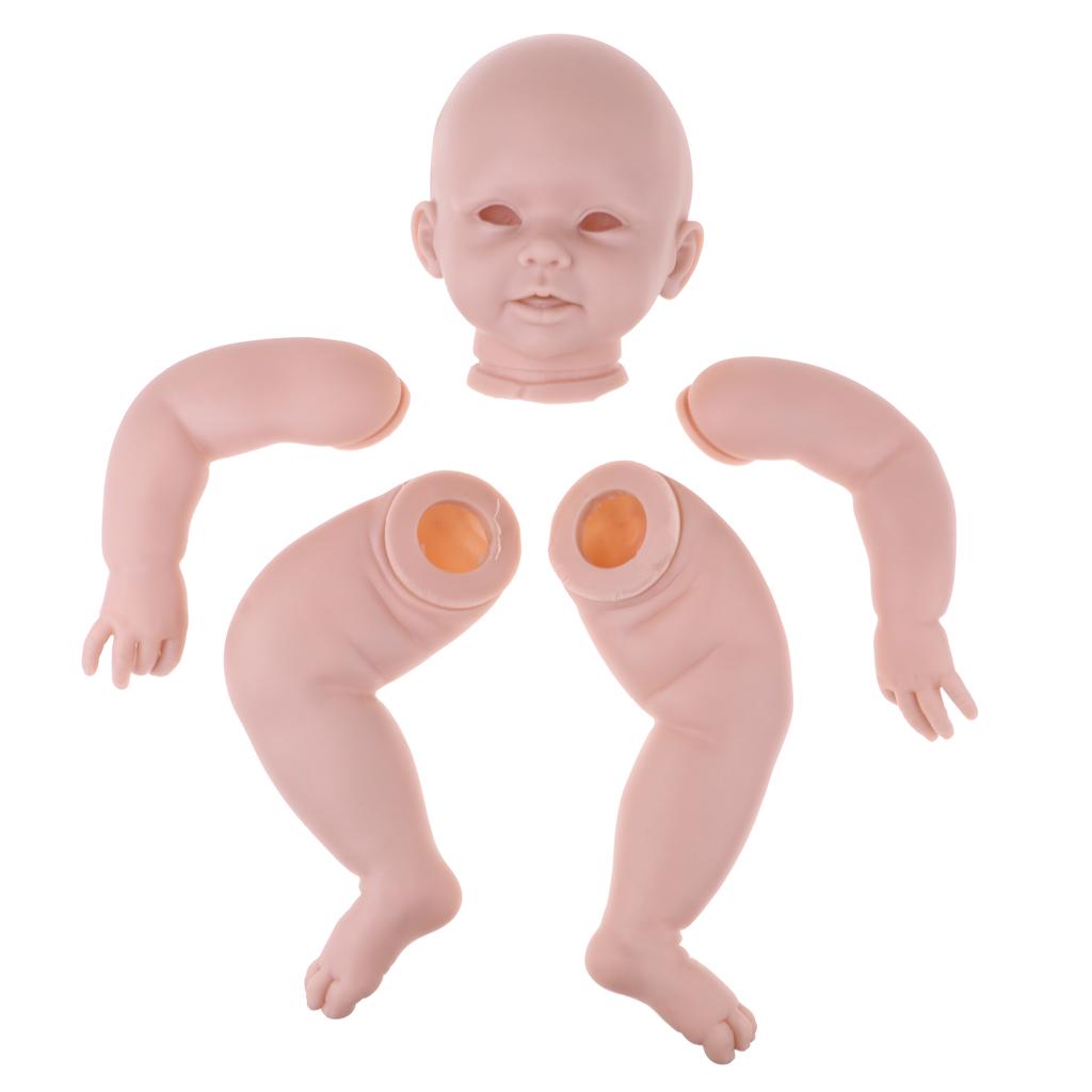 Soft Silicone 28/" Newborn Baby Doll with Head 3//4 Arms Full Legs DIY Making
