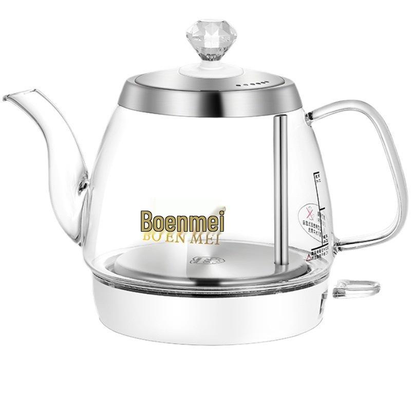 Transparenter elektrischer Wasserkocher mit großem Fassungsvermögen, automatischer Abschaltung und langem Ausguss zum Teekochen