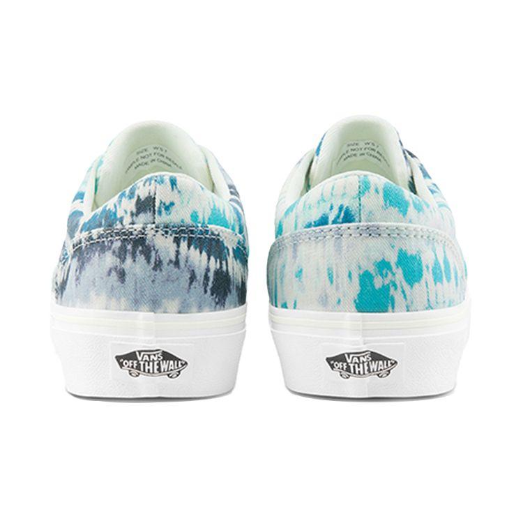 Vans National Style Series Canvas Trendy Versatile Casual Low-Top Skate Shoes Women Sneakers Blue-Tie-Dye VN0A3MVZ54H
