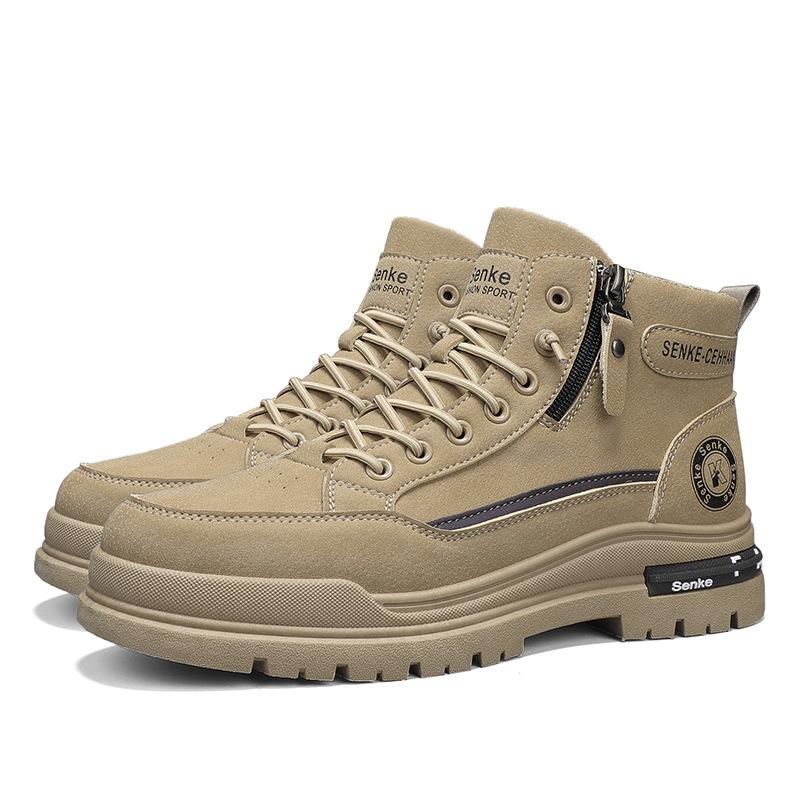 Outdoor Martin Boots Winter Fashion High-top Warm Velvet Men's Boots Non-slip Sports Labor Shoes
