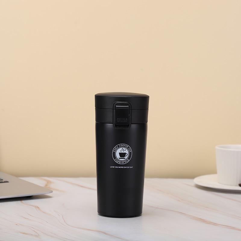 Erste Generation Edelstahl doppelwandig isolierter Kaffeebecher für das Auto - Tragbares Pop-up-Design