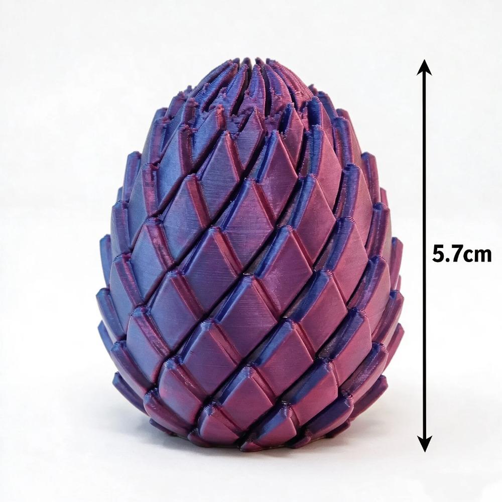 Hot New 3D Printing Dragon Egg Stress Relief Model Deformable Twist Egg Creative Stress-Relief Gadget Desk Ornament Creative Gif
